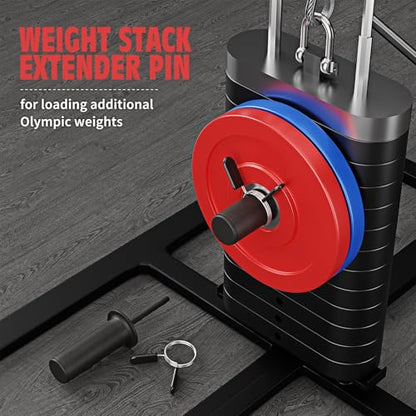 Weight Stack Pin, Gym Pin with Spring Clip Collar, Weight Pins for Weight Stack Machine, Weight Stack Extender Pin Strength Training Equipment for Commercial Gym and Home Gym - color: ‎Dia:10mm Length:110mm