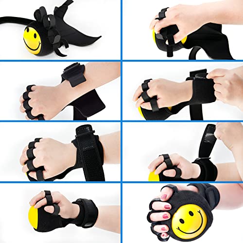 Anti-spasticity Ball Splint Hand Finger for Hand Stroke Hemiplegia Finger Recovery Spasm Dystonia Hemiplegia Finger Training Hand Functional Impairment for Children and Men and Women (Medium) - size: Medium