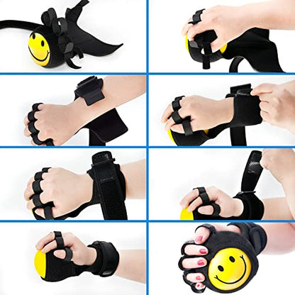 Anti-spasticity Ball Splint Hand Finger for Hand Stroke Hemiplegia Finger Recovery Spasm Dystonia Hemiplegia Finger Training Hand Functional Impairment for Children and Men and Women (Small) - size: Small