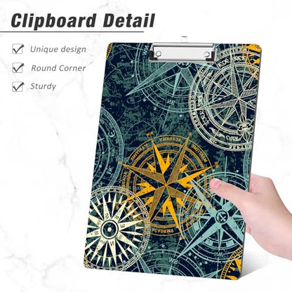 Rimilak Wood Clipboard, 8.5x11 Hardboard Clip Board, Machinery | Fun Design, Cute Custom Pattern, 9 x 12.5 in Letter Size for Classroom, Teachers, Kid, Woman, School & Office Supply - color: Machinery