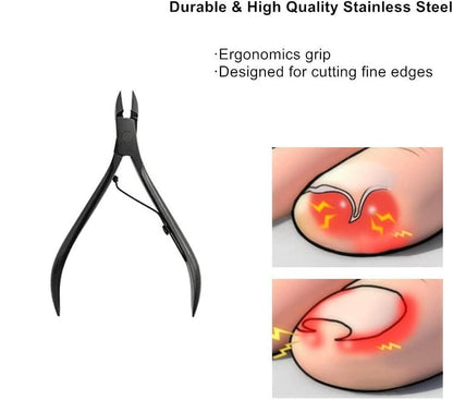 36 in 1 Professional Pedicure Kit, Foot File & Callus Remover Set | Stainless Steel Tools with Storage Case for Easy Nail Grooming, Heel Care and Smooth Foot Maintenance at Home or Salon - style: Black