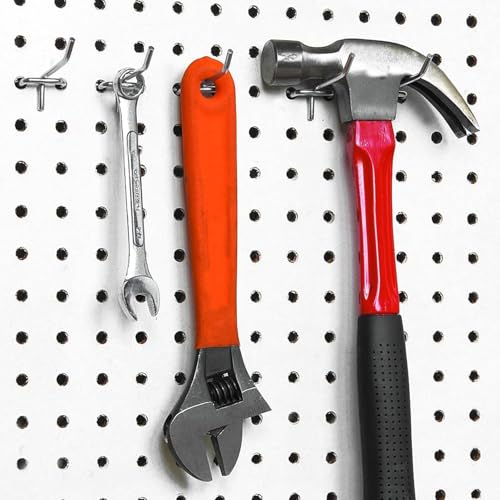 100Pack 8 Inch Pegboard Hooks, Pegboard Hook Organizer for Organizing Various Tools, Pegboard Metal Shelving Hooks Peg Board Asseccories