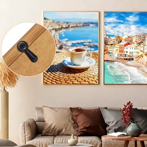 100 Pcs Black Turn Button Fasteners for Picture Frame Backing with Screws | Picture Frame Backing Clips Hardware Sunshade Photo Frame Clip Picture Frame Hanging Hardware