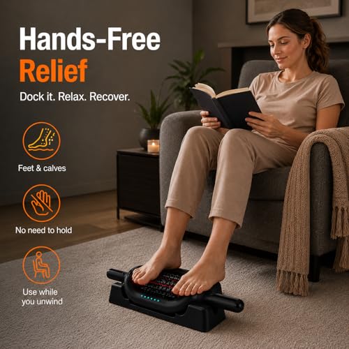 Electric Roller Massager with 630nm Red Light, 4000mAh 6-Speed Body Roller for Lymphatic Massage, Sore Muscle Relief, Cellulite & Lipedema Massage for Legs, Arms, Back, Feet & Full Body