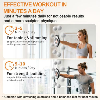 Infinity Hoop for Arms 360° Hand-Crank Arm Hoops for Exercise,Forearm, Chest, Shoulder and Arm Muscle Training Fitness Equipment, Flabby Arm Exerciser for Home & Gym Workouts for Men and Women