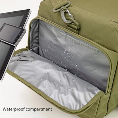 APRILBAY Super Quality 60L Large Duffel Travel Bag Luggage Foldable Bag Cargo Sport Gear Equipment Skiing Hardware Bag Heavy Duty& Durable(Dark Green) - color: Dark Green