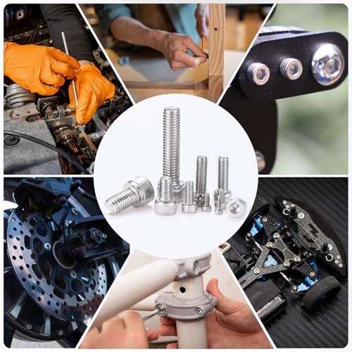 M METERXITY 20-Pack M3 x 55mm Socket Head Cap Screws, 304 Stainless Steel Hex Machine Bolts, Allen Socket Drive Screw with Hex Wrench for Repair/DIY, Fully Threaded Fasteners Kit [Silver] - size: M3 x 55mm