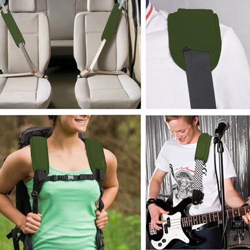 Ultra Thick & Breathable Universal Shoulder Pad Cushion for Bag - Long & Comfort - color: Army Green