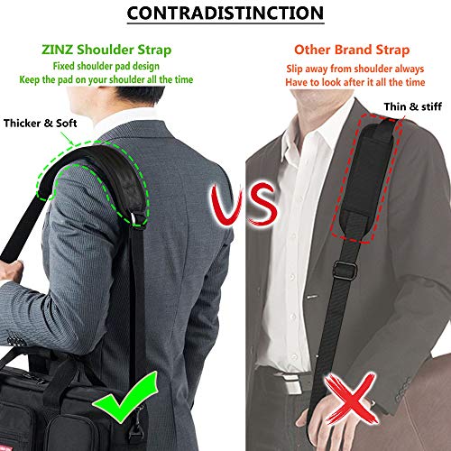 Bag Shoulder Strap, Padded Adjustable Shoulder Strap Replacement - color: Black, size: 79"