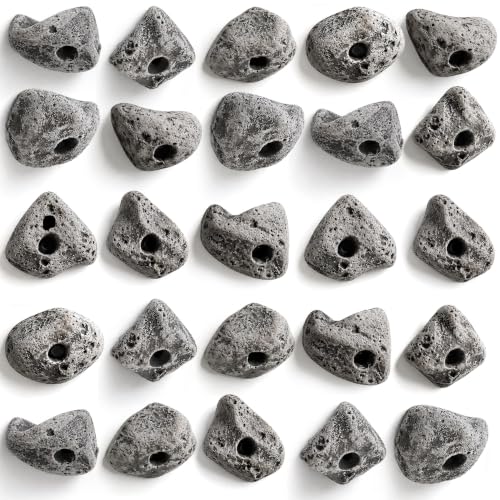 25 PCS Rock Climbing Holds - Rock Climbing Wall for Indoor and Outdoor - Bolt On Climbing Holds - Mutil Size Not Includes Mounting Hardware, Made in USA - color: 25pcs Natural Gray