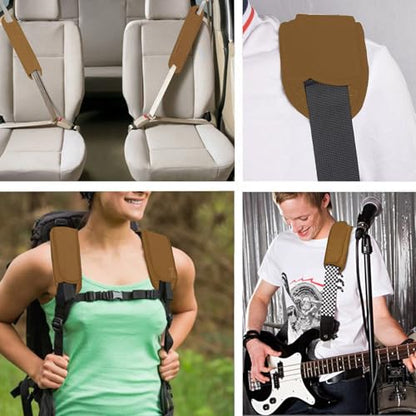 Ultra Thick & Breathable Universal Shoulder Pad Cushion for Bag - Long & Comfort - color: Khaki