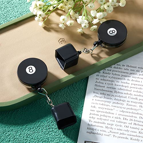 Lewtemi 2 Pcs Pool Chalk Holder Retractable Cue Chalk Holder Billiards Snooker Accessories Practical Tool with Belt Clip for Billiard Lovers - style: Square