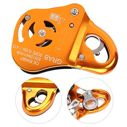 Alvinlite Climbing Pulley, Climbing Grab Rope Self-Locking Fall Rope Protector Climbing Pulley for Outdoor Rock Working - size: Load capacity 100KG, style: Safety Rope Protector