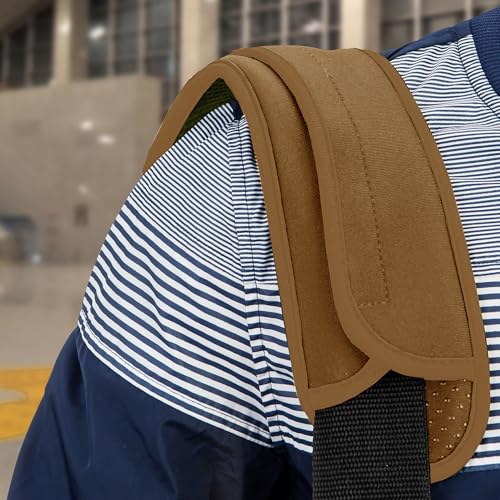 Ultra Thick & Breathable Universal Shoulder Pad Cushion for Bag - Long & Comfort - color: Khaki
