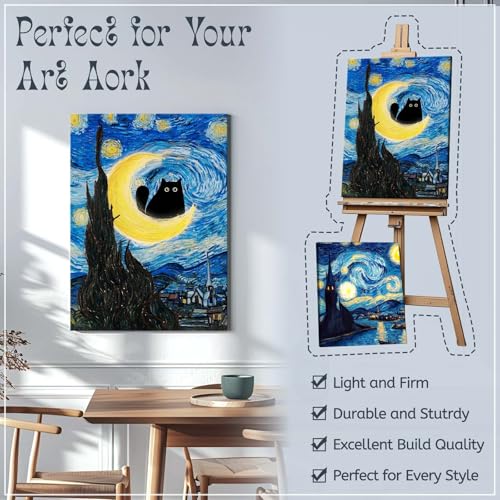 Canvas Stretcher Bars 8x8 Inch Frame Kit, Available in 25+ size Wood Stretcher Bars for Home and Office, Gallery Wrap Wall Arts Supply for Oil Painting, Poster, Picture & Paint by Numbers - size: 8" x 8"