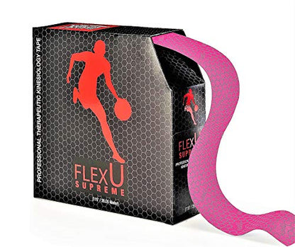 FlexU Kinesiology Tape Bulk Pack pre-Cut or Continuous - color: Pink continuous
