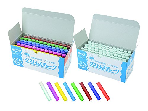 On 6 Colors DCC-72-6C 72 Units in Japan Physics and Chemistry da Stress Choke (Japan Import) Dustless Chalk 72pcs, 6 Colors - color: Red, Yellow, Blue, Green, Brown, Violet