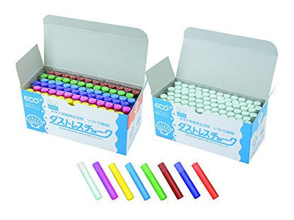 On 6 Colors DCC-72-6C 72 Units in Japan Physics and Chemistry da Stress Choke (Japan Import) Dustless Chalk 72pcs, 6 Colors - color: Red, Yellow, Blue, Green, Brown, Violet