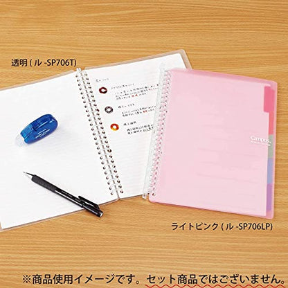 Kokuyo Campus Smart Ring Binder, B5 Light Pink Refillable Binder Notebook 26 Holes with 10 Extra Loose-Leaf Paper, Up to 60 Filler Papers for Work & Study, Japan Import (RU-SP706LP) - color: Light Pink