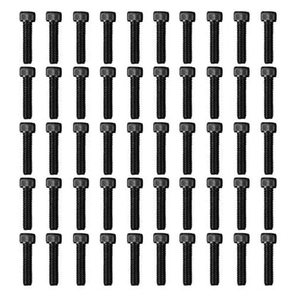 Atomik 3/8 x 1-1/2 inch Long Fully Threaded Alloy Steel Bolts 50 Pack Durable Hardware for Rock Climbing Holds 3/8-16 Socket Head Allen Bolt Designed for Indoor Use Wall Supplies - size: 50 Pack 3/8x1.5 in. 3/8-16 Allen Head Black