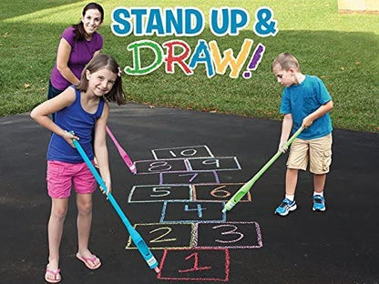 Walkie Chalk PRO Chalk Holder - Stand-Up Chalk Marker Set, 36 Inch Extended Reach, Easy Mark-Ups for Construction Sites, Trade Shows, Warehouses, Retail Planning, Use with Any 3/4-1in Chalk or Marker
