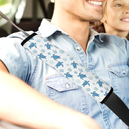 2 Pack Breathable Car Seat Straps Shoulder Pads for Elderly Support, All Vehicles, Blue Turtle Seat Belt Cushion, Neck and Shoulder Support - color: Pattern 462