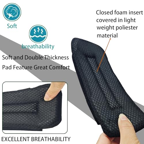 2 Pack Soft Breathable Shoulder Strap Pad guitar strap pad Tactical Vest Shoulder Pad,Mesh Pads with Tactical Gear - color: Black