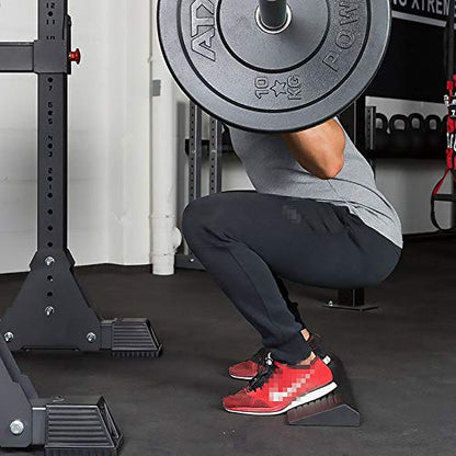 Squat Wedge - Slant Board for Weightlifting and Squats, Non-Slip Solid Rubber Squat Blocks for Powerlifting, Deadlifting, Weight Training, Barbell and Kettlebell Squats