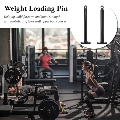 2 PCS Weight Loading Pin, Heavy Duty Gym Loading Pin Stainless Steel Fitness Equipment Weight Barbell Support Frame for Muscle Strength Training - size: 20 diameter * 220 mm