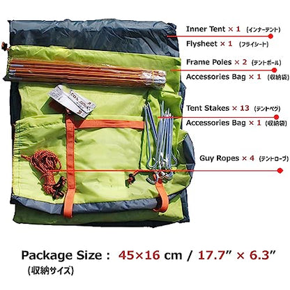 Azarxis 1 2 3 Person 3 Season Tent for Camping Backpacking Hiking Easy Set Up Waterproof Lightweight Professional Double Layer Aluminum Rod & Carry Bag - color: #1 Blue - 3 Person - 4 Season