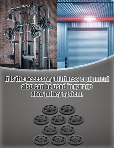 Replacement Pulley for Gym Equipment (10PCS),3.7in Nylon Bearing Wheel with Iron Core,Smooth Cable Machine Pulley System
