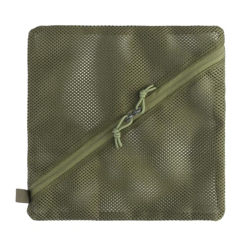 Tactical Mesh Pouch Insert, Modular Utility Admin Pockets Travel Organizer EDC Zipper Pouch 6X12,12X12 - color: RG, size: 12"x12"