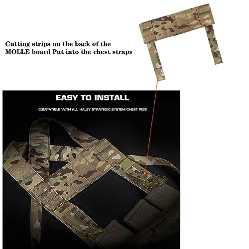 Tactical Micro Front Panel for D3CRM MK4 Vest,Tactical MOLLE Panel Phone EUD Bridge Gear Expansion Accessory