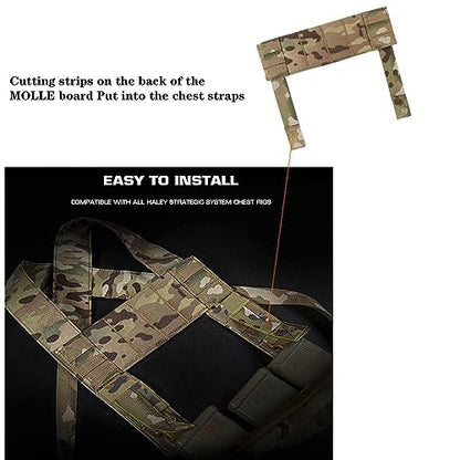 Tactical Micro Front Panel for D3CRM MK4 Vest,Tactical MOLLE Panel Phone EUD Bridge Gear Expansion Accessory