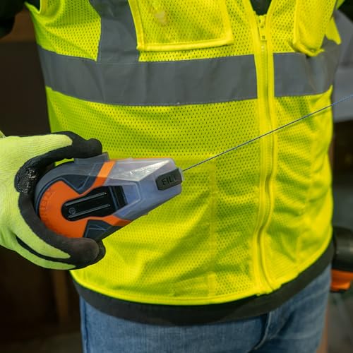 Klein Tools CHLK50B Chalk Line, 50-Foot Auto Retractable Reel with High Visibility Blue Chalk, Mess-Free Storage and Easy Tension Control - color: Blue, style: Blue Auto Retracting