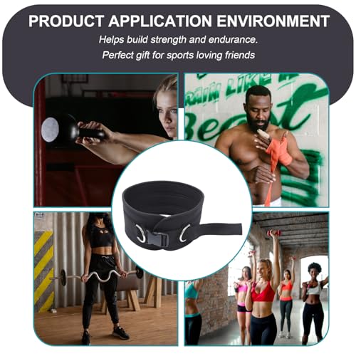 Fitness Dipping Belt with Padding for Weight Training and Muscle Strengthening Elastic Waist Support Pull-up Belt for Running Hiking Climbing and Gym Workouts Sports Exerciser