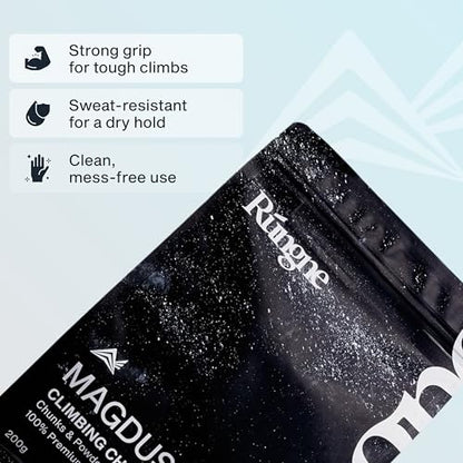 RUNGNE Premium Climbing Chalk - High Performance Chalk for Rock Climbing, Bouldering, Weightlifting & More - Unmatched Grip and Skin Friendly - size: 1 Pack