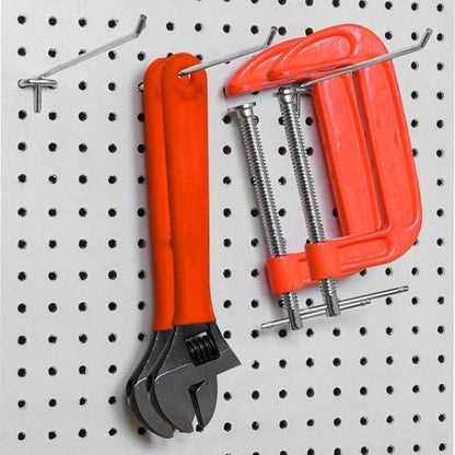 100Pack 8 Inch Pegboard Hooks, Pegboard Hook Organizer for Organizing Various Tools, Pegboard Metal Shelving Hooks Peg Board Asseccories