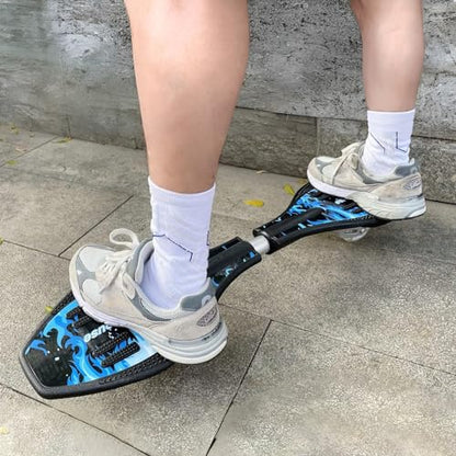 Simcat Caster Board, Skateboard with 360-degree Casters and Illuminating Wheels, Lightweight Durable Twistboard for Kids, Teenagers and Adults - color: B