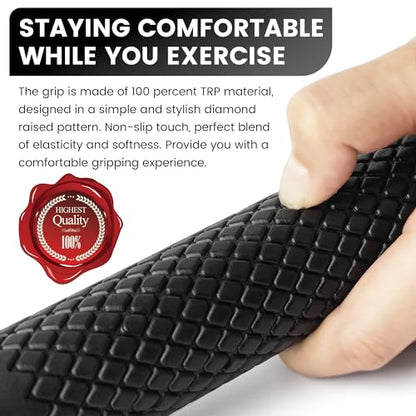 Ultra Heavy Duty Exercise Handles, Cable Handles Gym Equipment Attachment, Double D-Ring Grips, Encrypted Webbing, Design Non-Slip Comfort Grips - color: Black