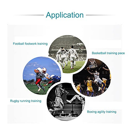 Speed Training Ladder, Portable Footwork Exercise Tackle for Football Soccer Sports (5.5m10 - Rung-Yellow)