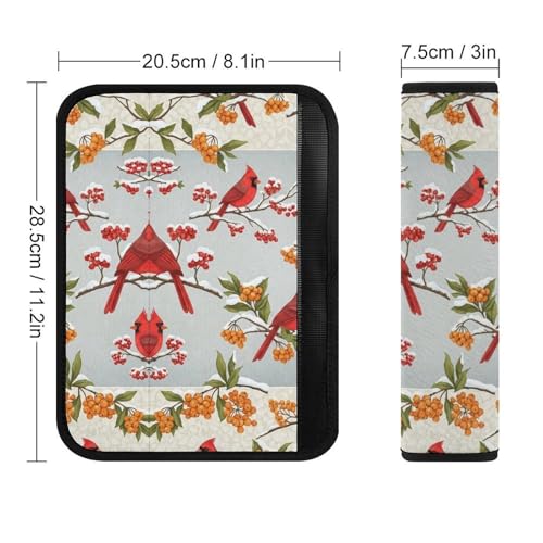 2 Pack Red Bird Cardinal Art Car Seat Belt Pad Breathable Shoulder Harness Cover for Adult Use, Stroller Pushchair High Chair, Pressure Relief - color: Pattern 832