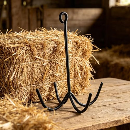 Tack Hooks for Barn 4 Prong Equestrian Gear Organizer Rack | 2 Pieces Tack Hangers for Workshop Garage Utility Room Stable Barn Trailer Stall Fence Rail