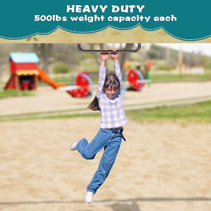 SELEWARE 30" Black Playground Ladder Handle Metal Playset Handles Grab Bars | 500LB 2Pcs Heavy Duty Steel Kids Playground Handles for Indoor/Outdoor Ladder Handrail Swing Set Treehouse Rock Climbing Wall - color: D: 30"-2 Pcs-black