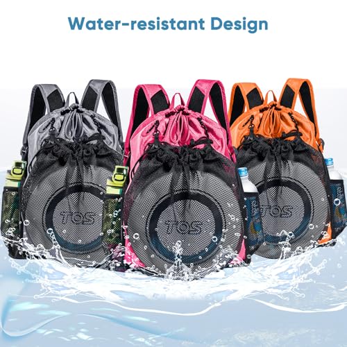Large Beach Backpack Waterproof Sandproof - Customized Oversized Drawstring Pool Bag with Shoe Compartment for Toiletries, Towels, Gym, Travel - color: Pink, size: Large