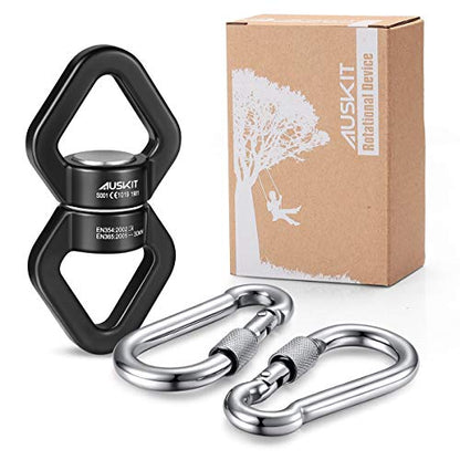Black Swing Swivel, 30 KN Safest Rotational Device Hanging Accessory - color: Black, size: 30 KN