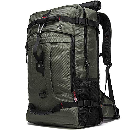 KAKA Travel Backpack, Carry On Backpack Durable Convertible Duffle Bag Fit for 15.6 Inch Laptop for Men and Women(Medium 35L) - color: Green, size: 22.5inch