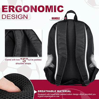 Himal Outdoors Soccer Backpack, Separate Cleat Compartment | Football,Volleyball,Handball,nylon fabrics,lightweight - color: Black