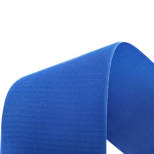 Hedume 42 ft Gymnastics Mat Hook Fastener, Royal Blue 4" Wide Nylon Hook, Hook Mat Fastener for Carpet Bonded Foam Seam, Cheer Mat Gym Floor and Gymnastics