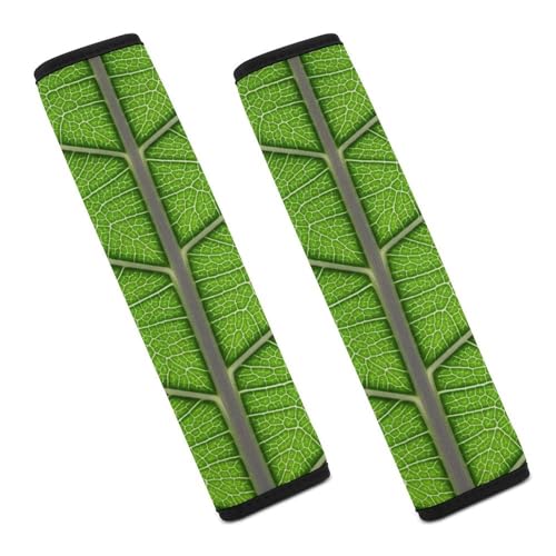 Universal Soft and Comfortable Seat Belt Cover for Adults and Children, Most Cars, 2 Pack Green Food Lettuce Texture Seat Belt Covers Cushion Neck and Shoulder Support - color: Pattern 1180
